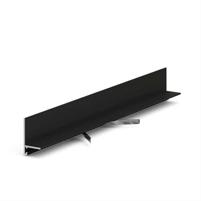 Микроплинтус LACONISTIQ Micro-L угловой Чёрный МУАР RAL9005 (25,8х16,2х5х2450мм) 7 зажимов в комплекте 17-31-245 - фото 5539