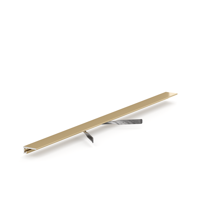 Микроплинтус LACONISTIQ Micro 11 mini Gold Edition анодированный (11х5х2000мм) 5 зажимов в комплекте 11-14/1-200 - фото 5536