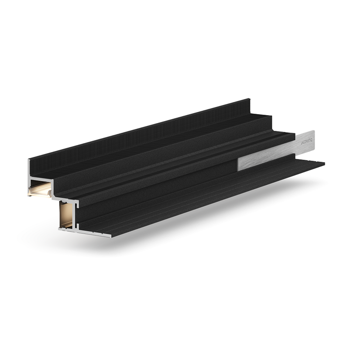 Теневая рейка LACONISTIQ Multilevel DUAL (разноуровневая) Чёрный МУАР (46,7*31*3000мм.) под подсветку 30-31-300 - фото 6421