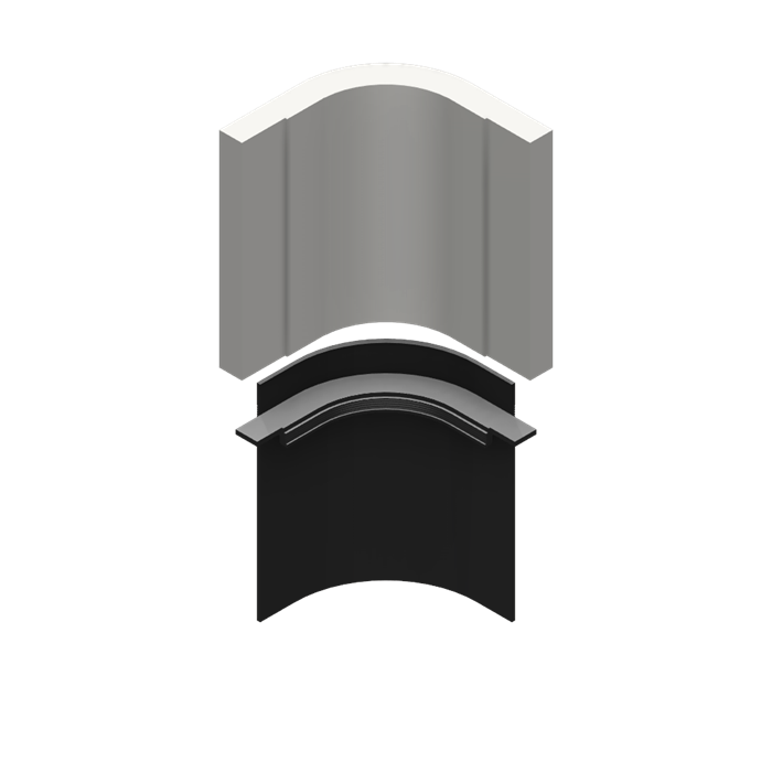 Радиусный элемент внутренний R32 (Полимерный) для скрытого плинтуса LACONISTIQ STRONG Черный муар (100.2х68х68мм) vwSb3FHCjPOCOzCZmOpS93