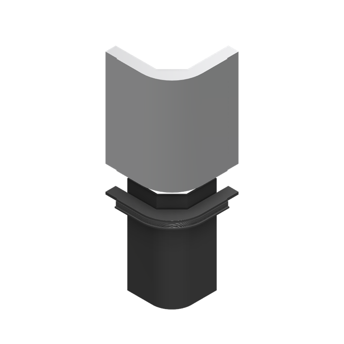 Радиусный элемент внешний R32 (Полимерный) для скрытого плинтуса LACONISTIQ STRONG Черный муар (100.2х68х68мм) btSqRRPShQLD6cUUqfDgY0