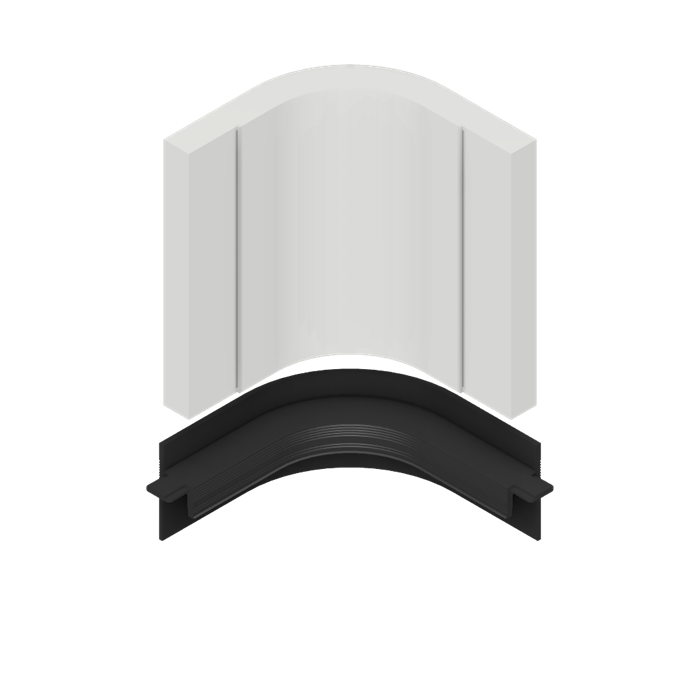 Радиусный элемент внутренний R50 (Полимерный) для теневого плинтуса LACONISTIQ Light DOORS Черный муар (36.2х0х0мм) wbsD9VGqhzeR5EpNI-ibR3