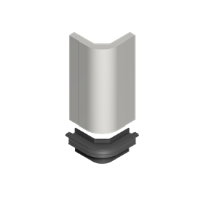 Радиусный элемент внешний R32 (Полимерный) для теневого плинтуса LACONISTIQ Light 41 Черный муар (41.3х81х81мм) 1eNzYVxLjV4euV37ap-jE1