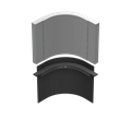 Радиусный элемент внутренний R50 (Полимерный) для скрытого плинтуса LACONISTIQ STRONG Черный муар (100.2х0х0мм) sbVQhvB5iHCcdAQ7rrQnM2