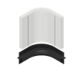 Радиусный элемент внутренний R50 (Полимерный) для теневого плинтуса LACONISTIQ Light DOORS Черный муар (36.2х0х0мм) wbsD9VGqhzeR5EpNI-ibR3